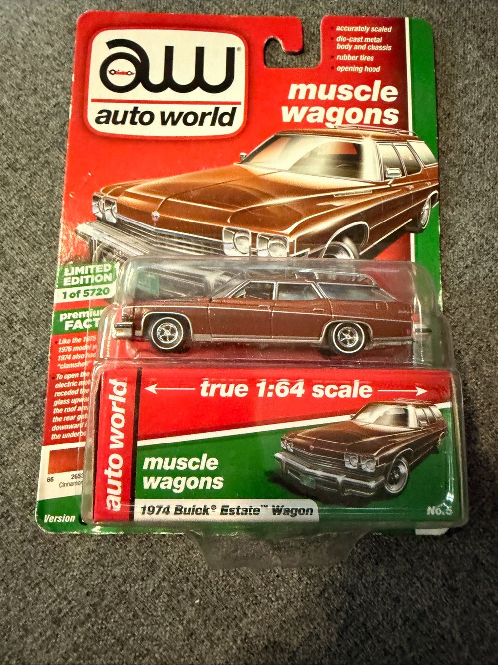 1:64 Muscle Wagons 1974 Buick Estate Wagon - Brown